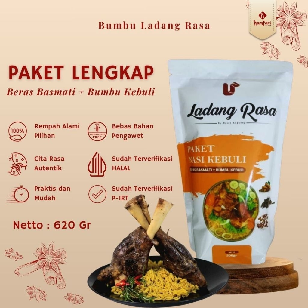 

Ladang Rasa Paket Nasi Kebuli (beras basmati + bumbu kebuli) by resep Engkong | Arabian food