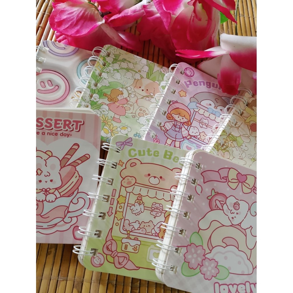 

00-20 buku mini A7/nootbook ring motif