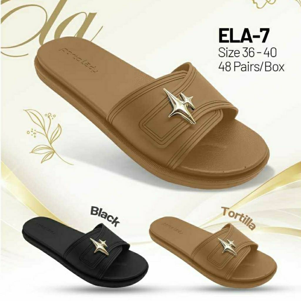 PORTO LADY ELA-7 Sandal Selop Wanita Terbaru Sandal Kekinian Sandal Flat