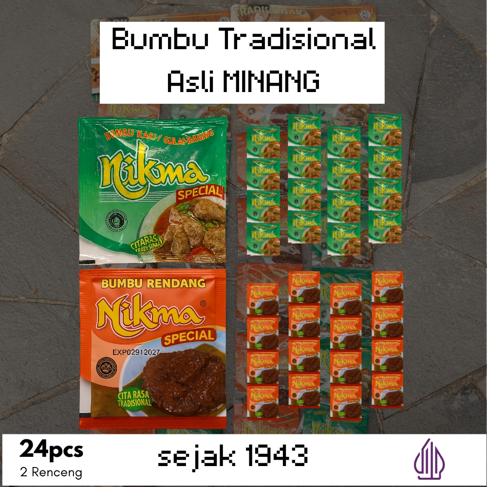 

Bumbu Padang Asli 24 Sachet Rendang Gulai Hemat Halal Tradisional Praktis Masakan Minang