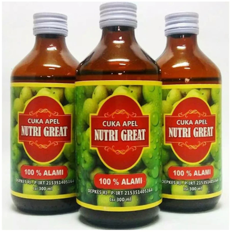 

Cuka Apel Nutri Great - Cuka Apel - Sari Buah Apel - Cuka Apel Super