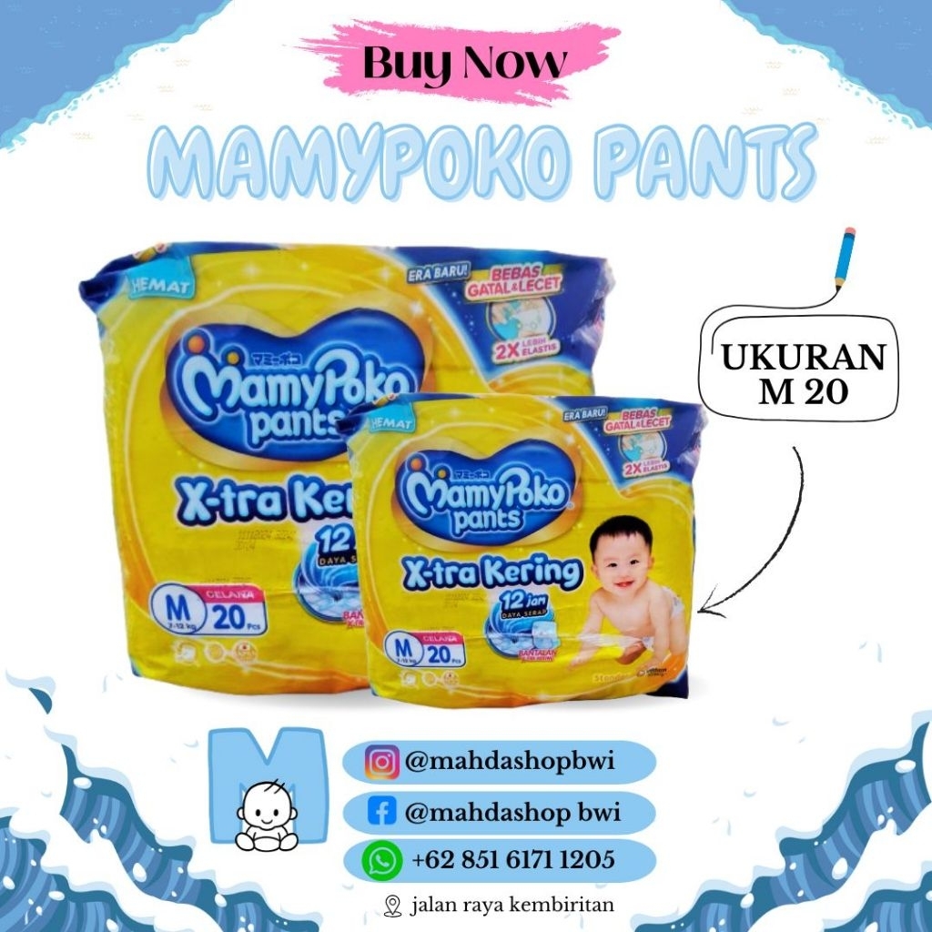 MAMY POKO M20 / Mamy Poko / Pampers anak / Pampers Bayi / Celana