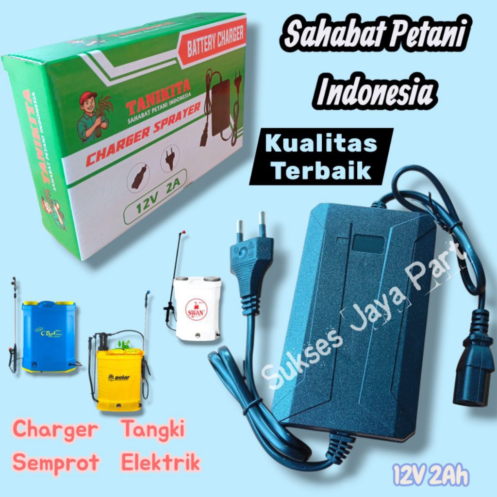 Charger Tangki Semprot Elektrik Kualitas Bagus 12V 2A Tanikita Cas Teng bagus