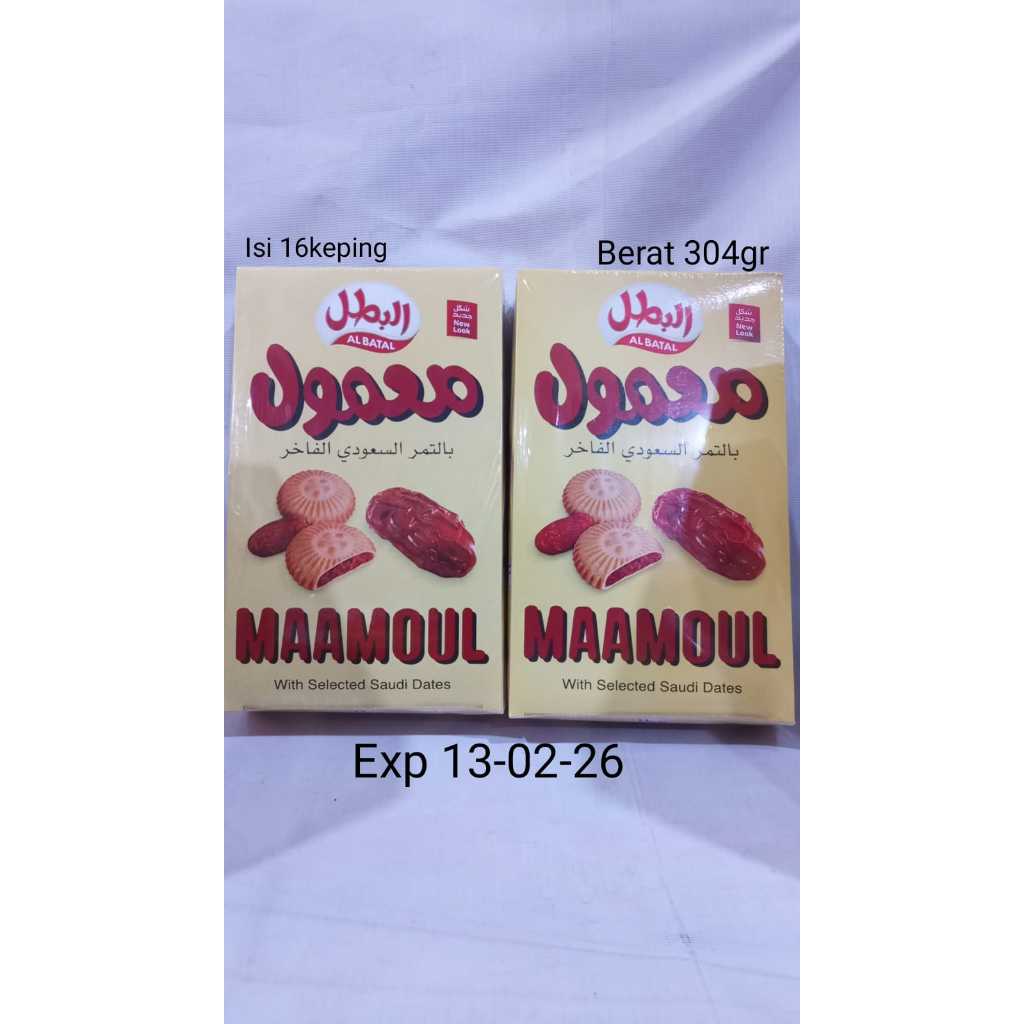 

Kukis Kurma Al Batal Maamoul Box isi 16 Pcs 100 % Original