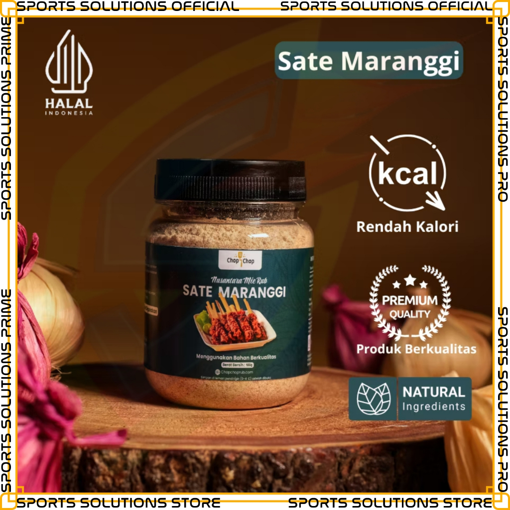 

SPORTS SOLUTIONS PRIME X CHOPCHOP Nusantara Sate Maranggi 100gr Praktis || Chop Chop Nusantara Sate Maranggi 100gr Halal Chop Chop Nusantara Mix Rub Sate Maranggi 100gr - Bumbu Serbaguna Praktis dan Instan