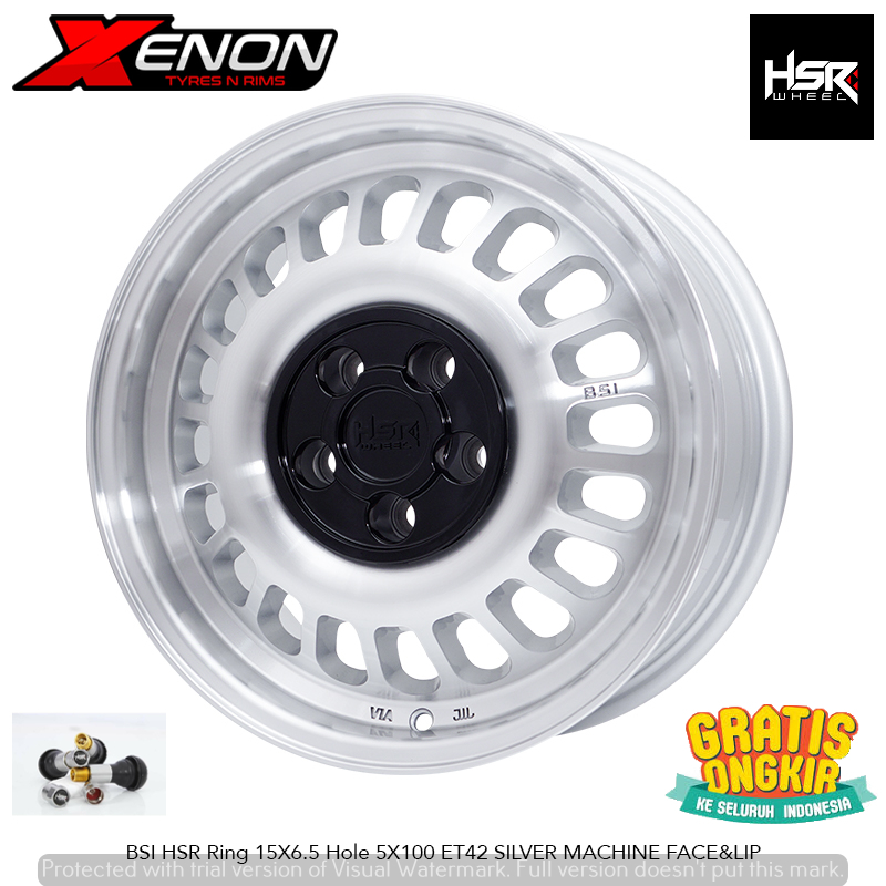 Velg Racing R15 HSR BSI Polish Model Kaleng Pcd 5x100 Ring 15 Buat Mobil New Avanza Xenia Sienta