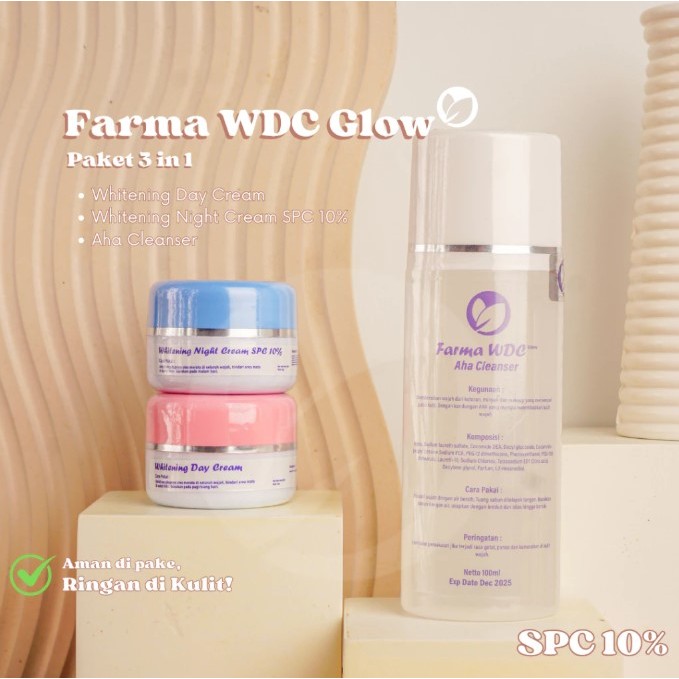 [COD] Paket Farma WDC Glow All Varian SPC10% - Sincare Farma Paket Premium Perawatan Untuk Mencerahk