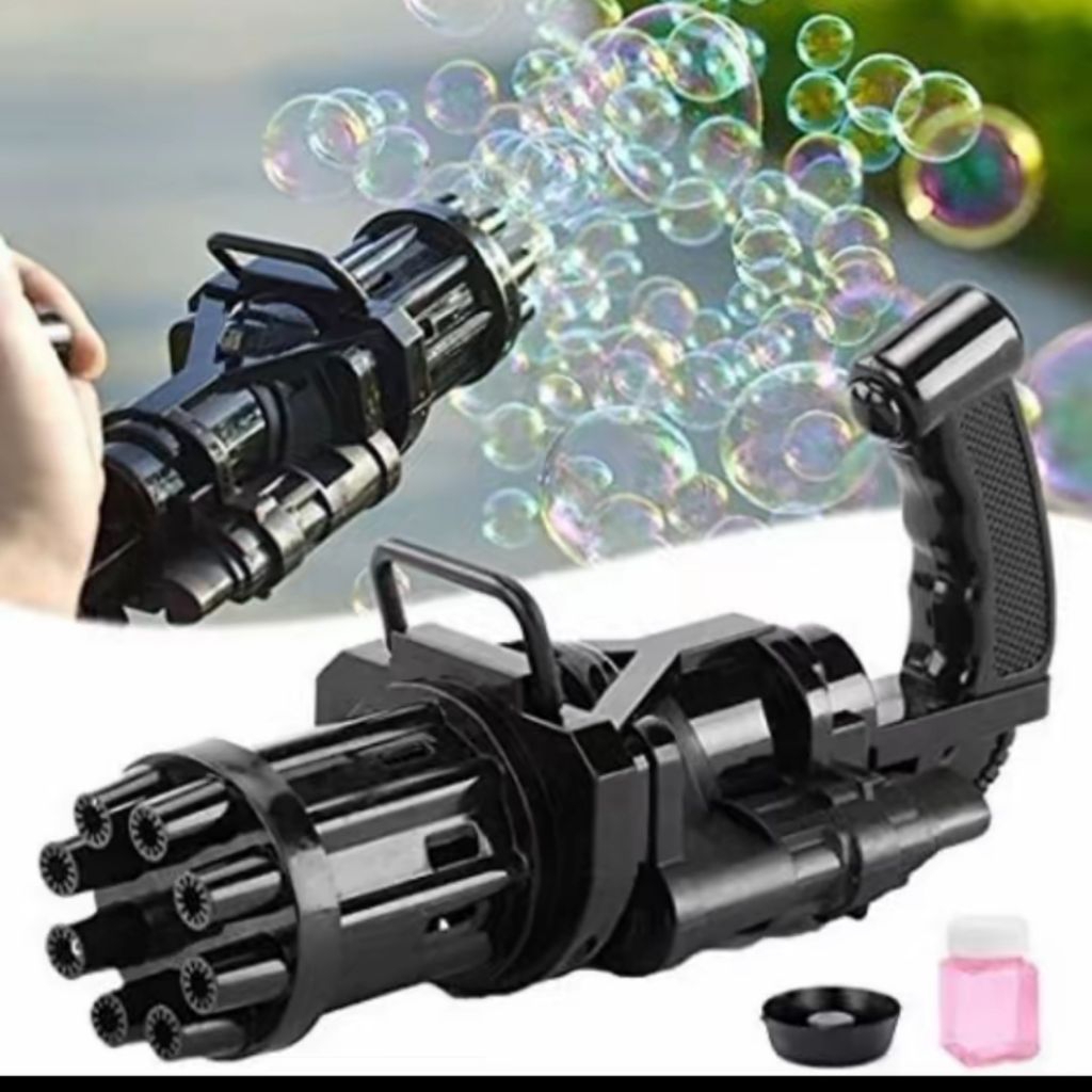 Mainan pistol Gatling bubble gun electric bubble machine