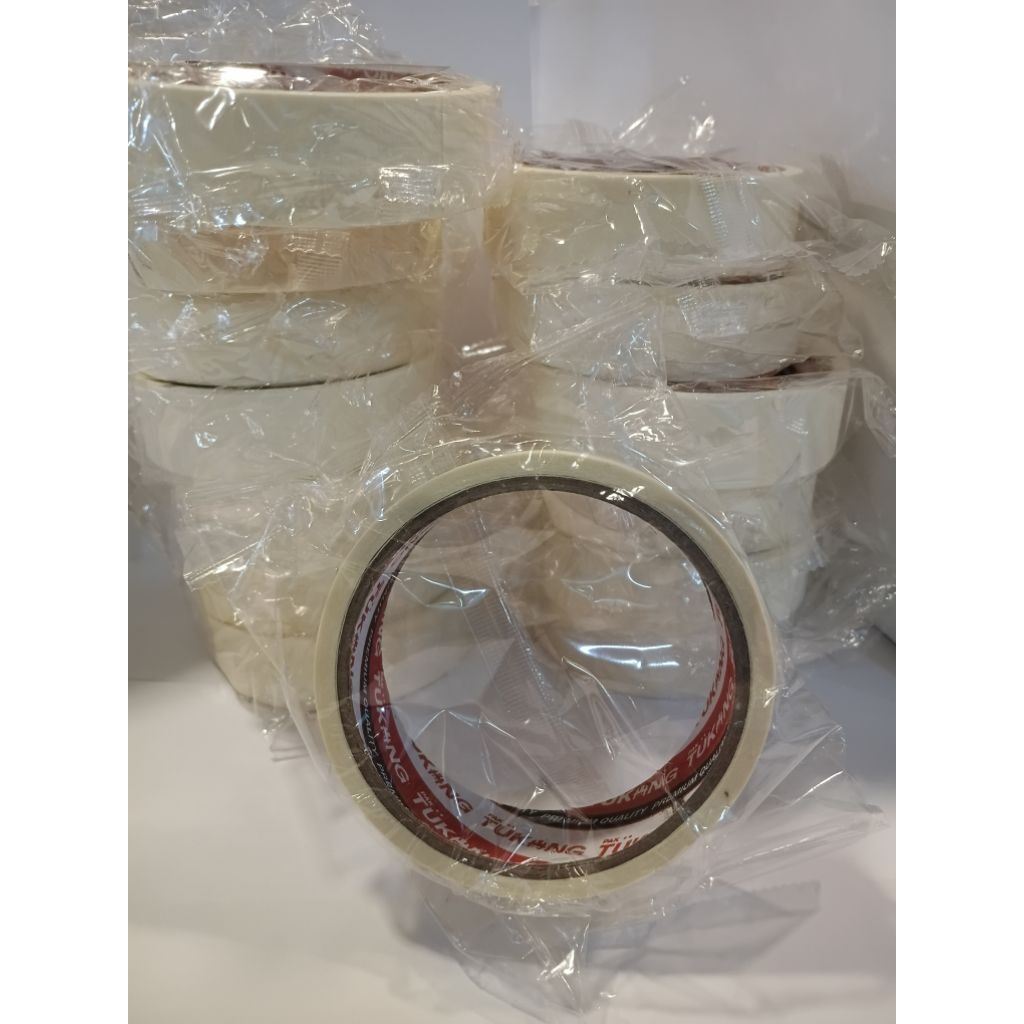 

Masking Tape 24mm x 10m Lakban Kertas Plakban Roll