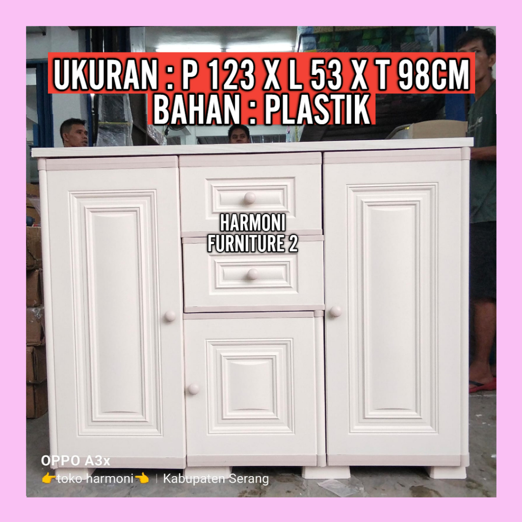 MEJA TV PLASTIK OLYMPLAST RAK SERBAGUNA PLASTIK OLYMPLAST FREE ONGKIR SERANG KOTA OTC Credenza - Rak