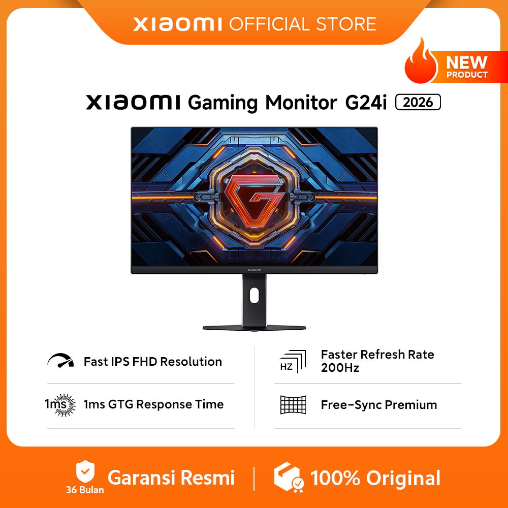 Xiaomi Gaming Monitor G24i 2026 | Fast IPS FHD Resolution | Faster Refresh Rate 200Hz | 1ms GTG Resp