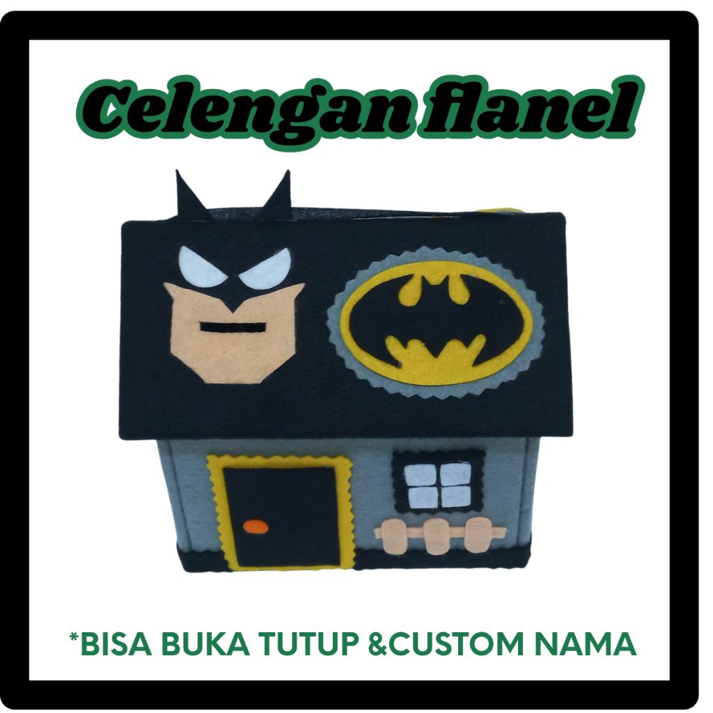 Bisa Custom Nama Anak Celengan Karakter Bentuk Rumah Dari Kain Flanel Bisa Buka Tutup Bagus Untuk Ka