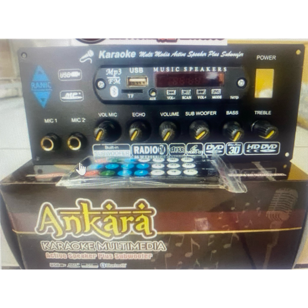 KIT powe amplifier plus echo, subwoofer,mp3 bluetooth