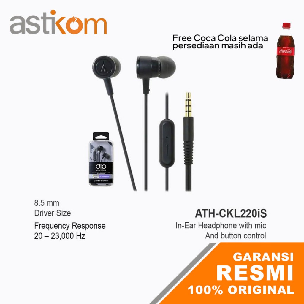 Earphone Audio Technica ATH-CKL220iS Black