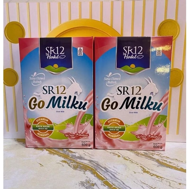 

SR12 GO MILKU Stroberi 600gr susu kambing etawa halal