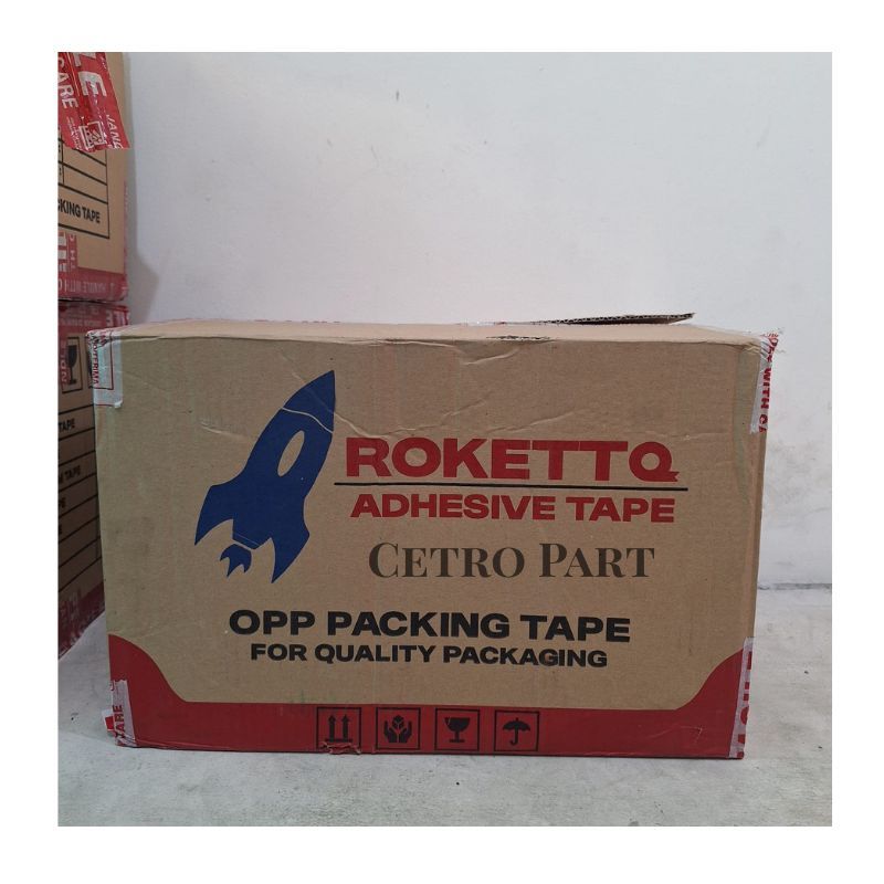 1DUS lakban fragile rocket 2 inch 48mm 50micron - lakban fragile WAJIB UNBOXING packing online shop