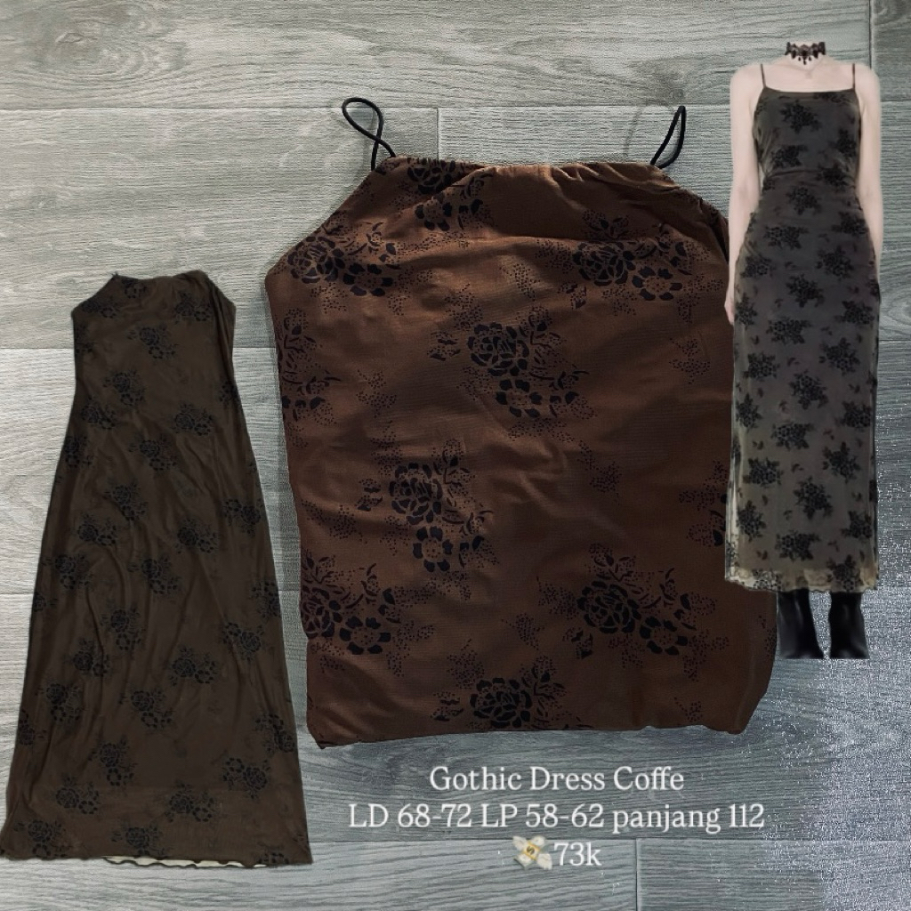 Preloved Sasy - Gothic Dress Coffe