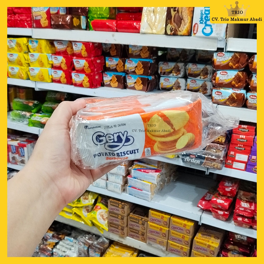 

Gery Potato Biscuit BBQ 17g 1 Renteng Isi 10 Sahet