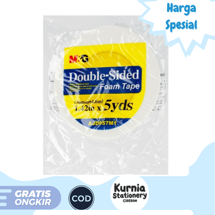 

M&G Double Side Foam Tape 36 mm x 4.6 m / Foam Tape AJD957M1