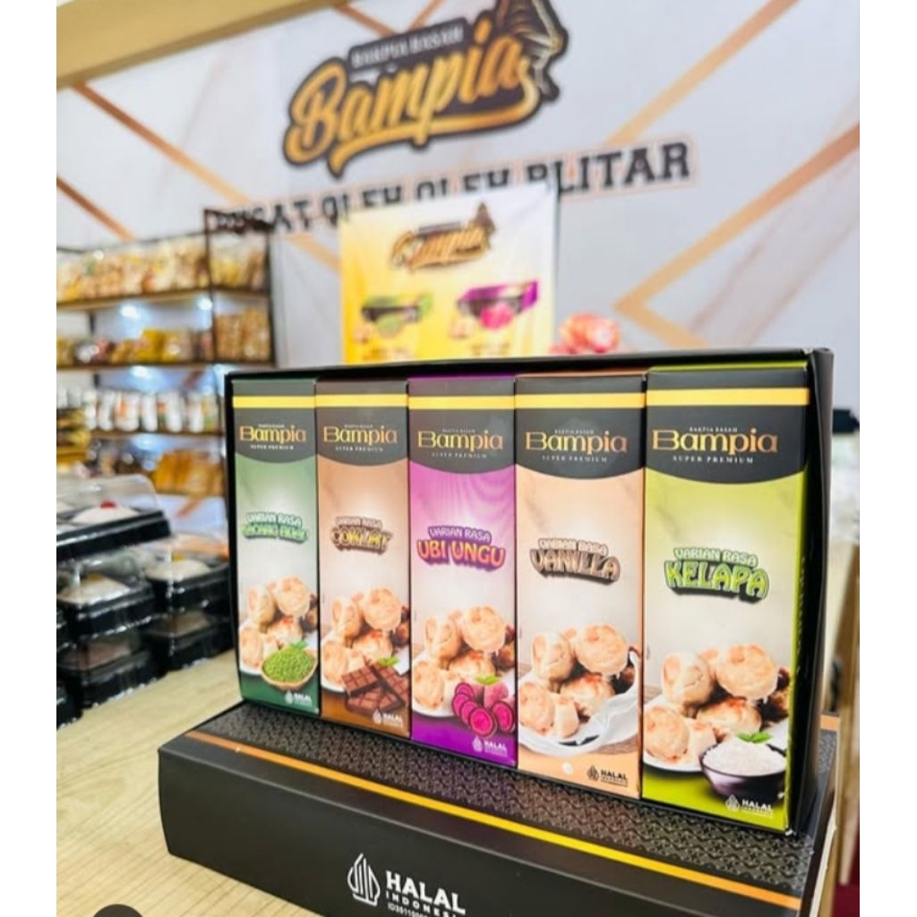 

Bampia Super Premium , Mix 5 box isi 25pcs ( Coklat,kelapamuda,vanilla,ubi ungu,kacang ijo) Khas Blitar