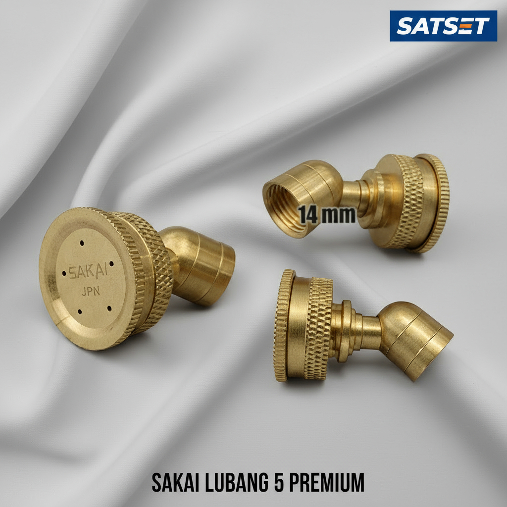 NOZZLE SAKAI NOZZLE SAKAI LUBANG 5 KUNINGAN SUPER KABUT/ NOZLE SPRAYER KUNINGAN SAKAI