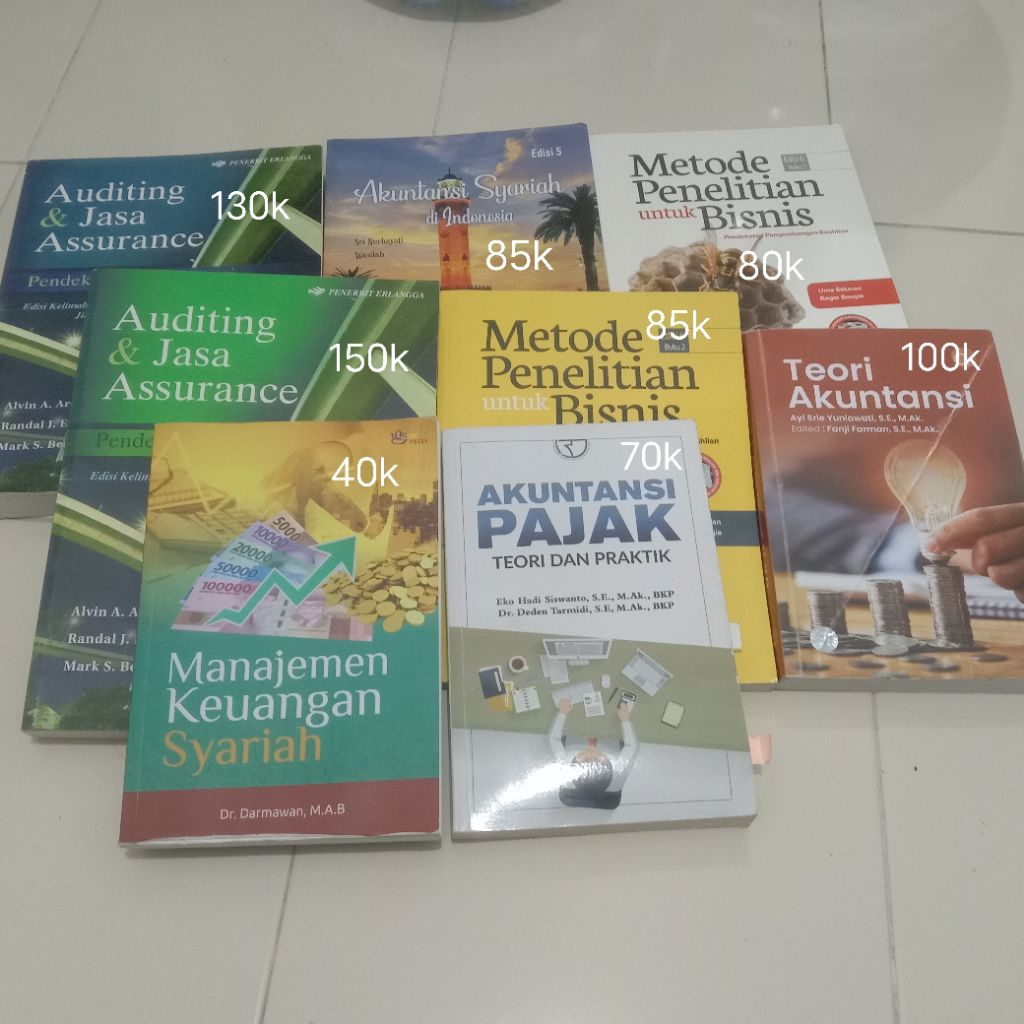 Buku Akuntansi Preloved Teori Akuntansi Akuntansi Pajak Manajemen Keuangan Metode Penelitian Auditin