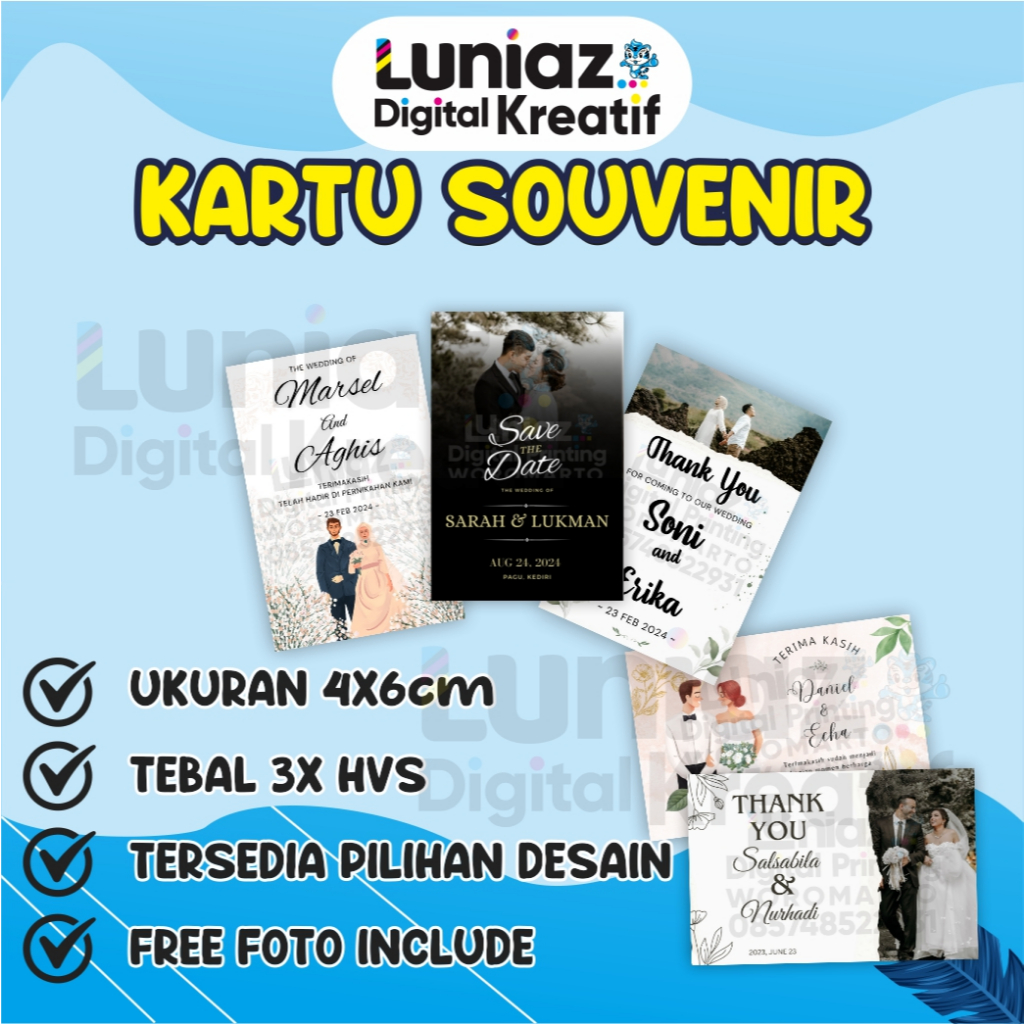 

CETAK THANK YOU CARD 1 SISI / KARTU SOUVENIR THANK YOU CARD KARTU NIKAH