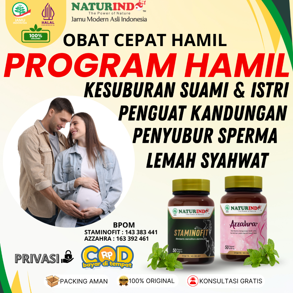 NATURINDO PROGRAM HAMIL PENYUBUR KANDUNGAN SUAMI DAN ISTRI CEPAT HAMIL