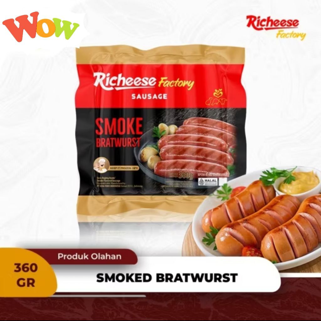 

PROMO Richeese sosis factory sausage smoke bratwurst 6 pcs 360gr