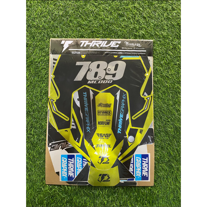 Decal KLX SM – Full Body Stiker Motor Supermoto Custom Nama & Nomor