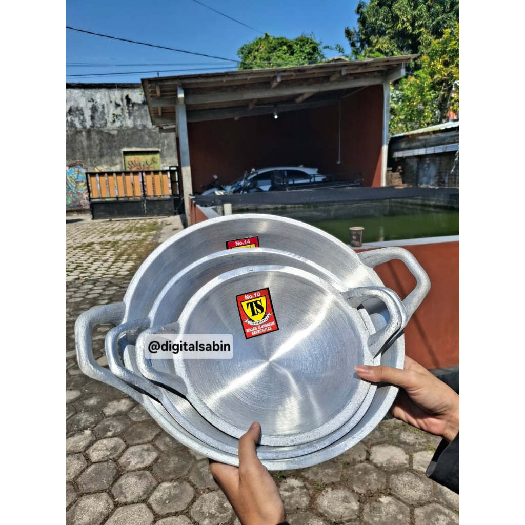 WAJAN ALUMINIUM TS / WAJAN ALUMINUM TEBAL / WAJAN TEBAL ALUMINIUM / KUALI TEBAL / WAJAN PENGGORENGAN