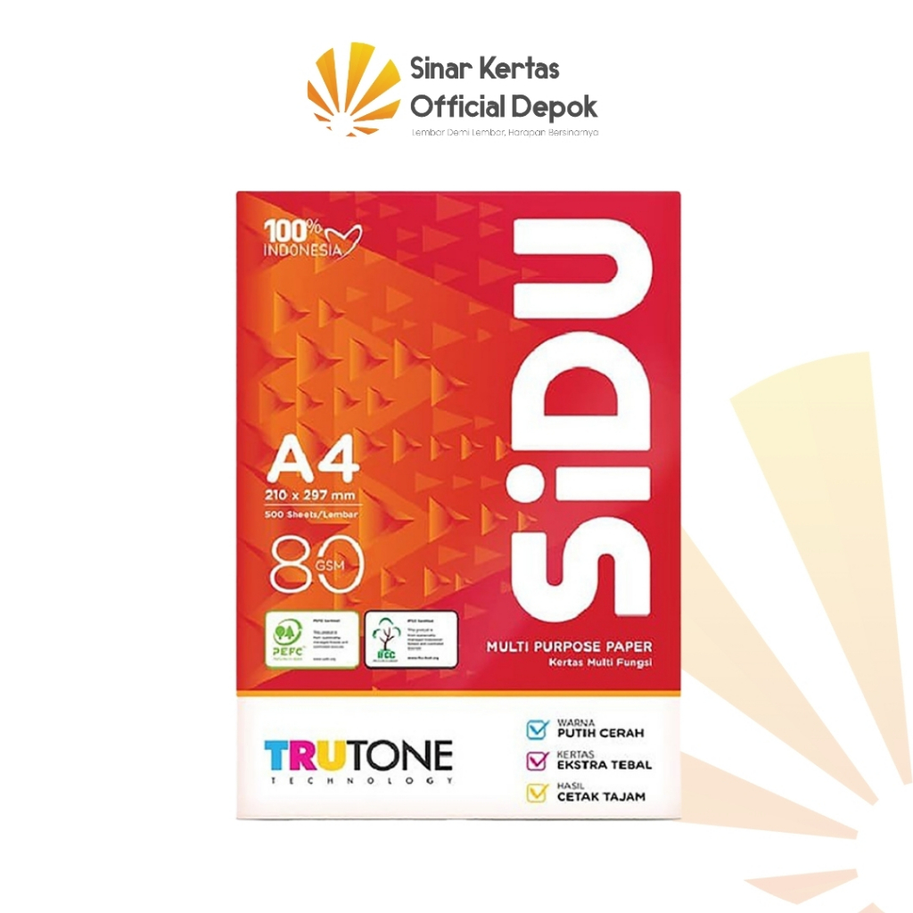 

SiDU Kertas Fotocopy A4 80 GSM 500 Lembar 1 Rim