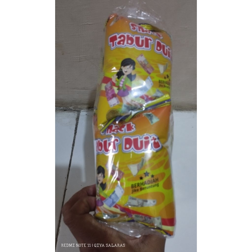 snack tabur duit berhadiah jika beruntung 1 dus