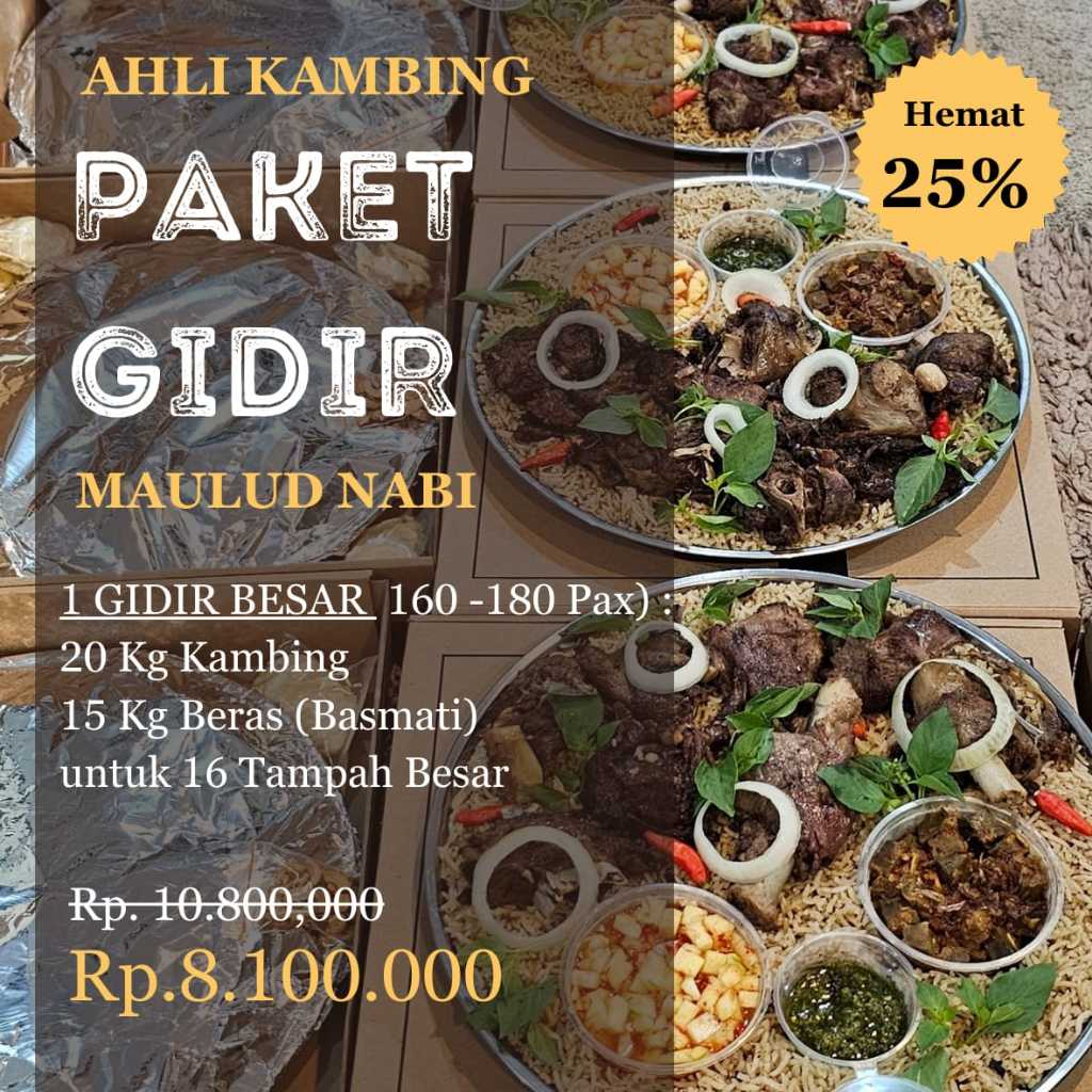 

PAKET KEBULI GIDIR BESAR - Ahli Kambing