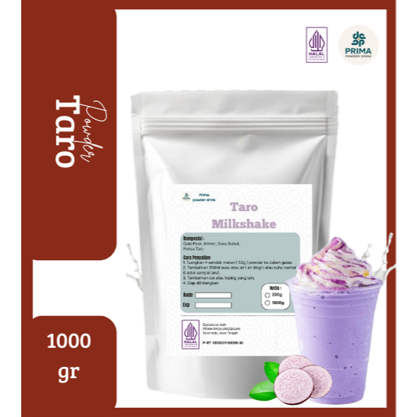 

Bubuk minuman rasa Taro 1kg/ minuman kekinian termurah dan terlaris/ powder drink premium-HALAL