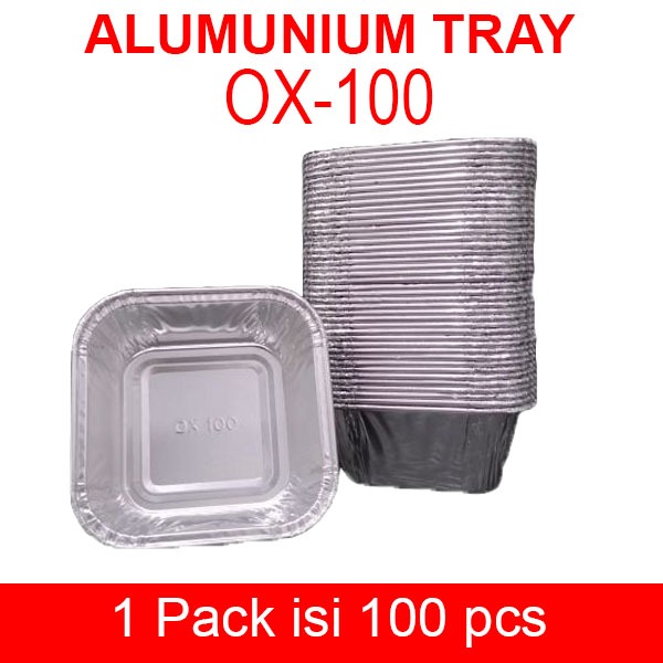 ALUMINIUM FOIL OX 100 CUP I ALUMINIUM FOIL TRAY I AlumInium foil + Tutup I KOTAK ALUMINIUM