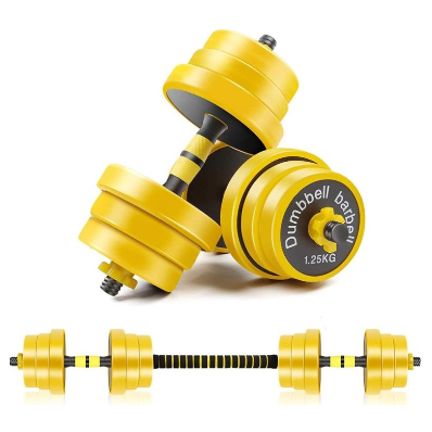 Dumbell KARET/Dumbell Barbel Set 10KG 15KG 20KG 30KG Tiang Angkat Beban Besi Rubber /30kg barbel set