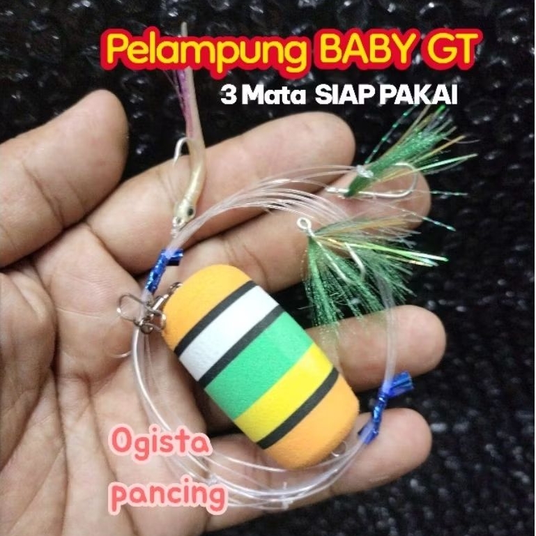 PELAMPUNG SABIKI BABY GT 3 RANGKAIAN MATA KAIL SIAP PAKAI AMIS DAN GACOR CASTING MUARA DAN LAUT