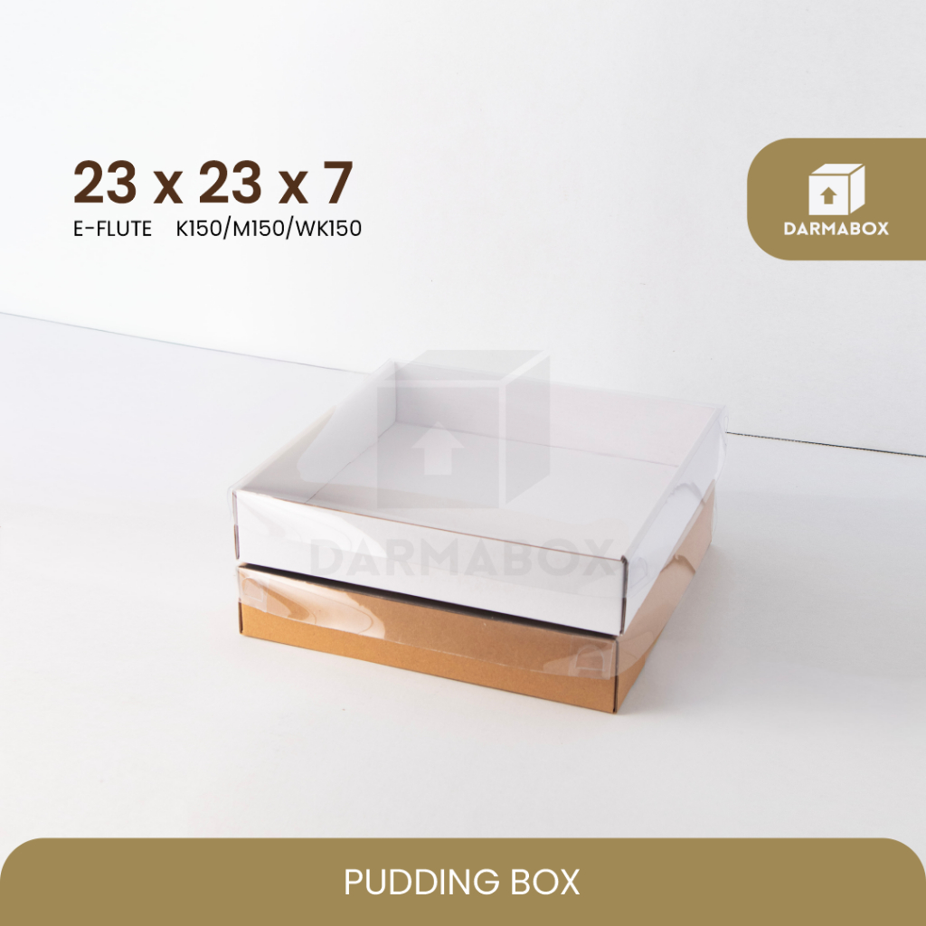 

Box Pudding 23x23x7 Kemasan Pudding/Hantaran Nikah/Cake/Kotak Nasi/Hampers/Kardus/Box