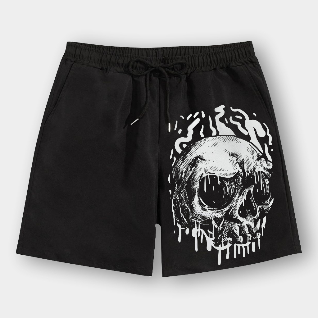 Blondey - Kolor Boxer Skull Abstract Celana Pendek Bawahan Pria Wanita Anak Unisex