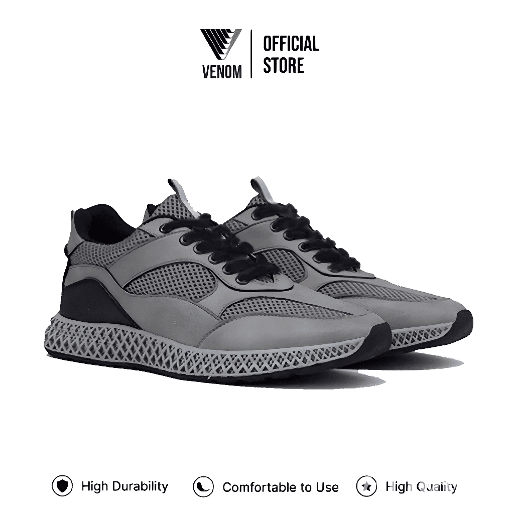 VENOM CALIFORNIA GREY - Sepatu Sneakers Size 40 Sneakers Pria Wanita Unisex Big Size