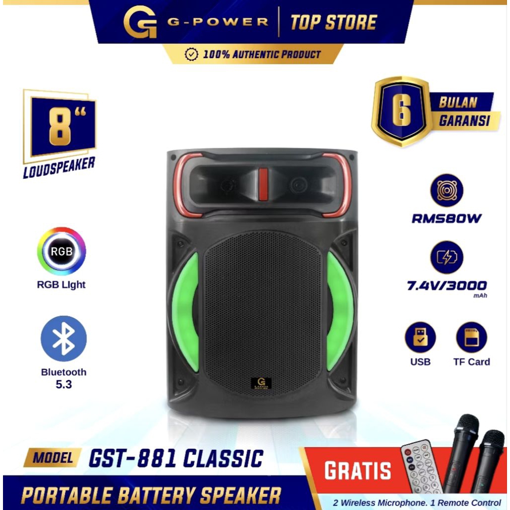 G power speker Portable GST 881 Classic