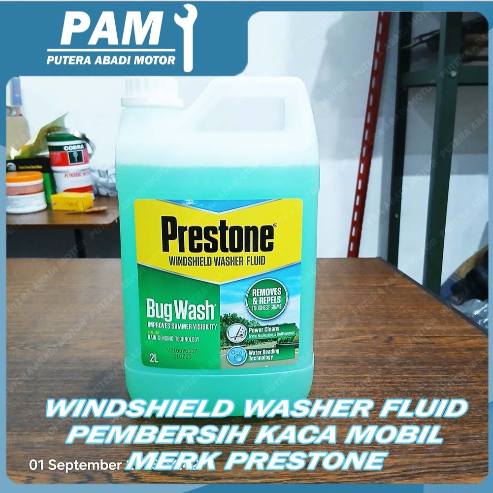 Prestone Air Wiper Fluid /Cairan Pembersih Kaca Mobil Windshield Cleaner 2 Liter Merk Prestone ff