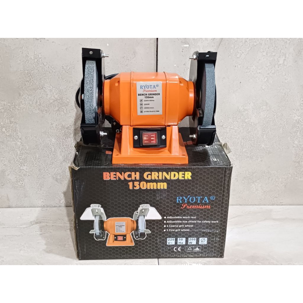 Gerinda Duduk Ryota 6" Bench Grinder Ryota Premium 150mm
