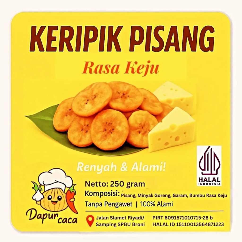 

Keripik Pisang Keju Dapur Caca