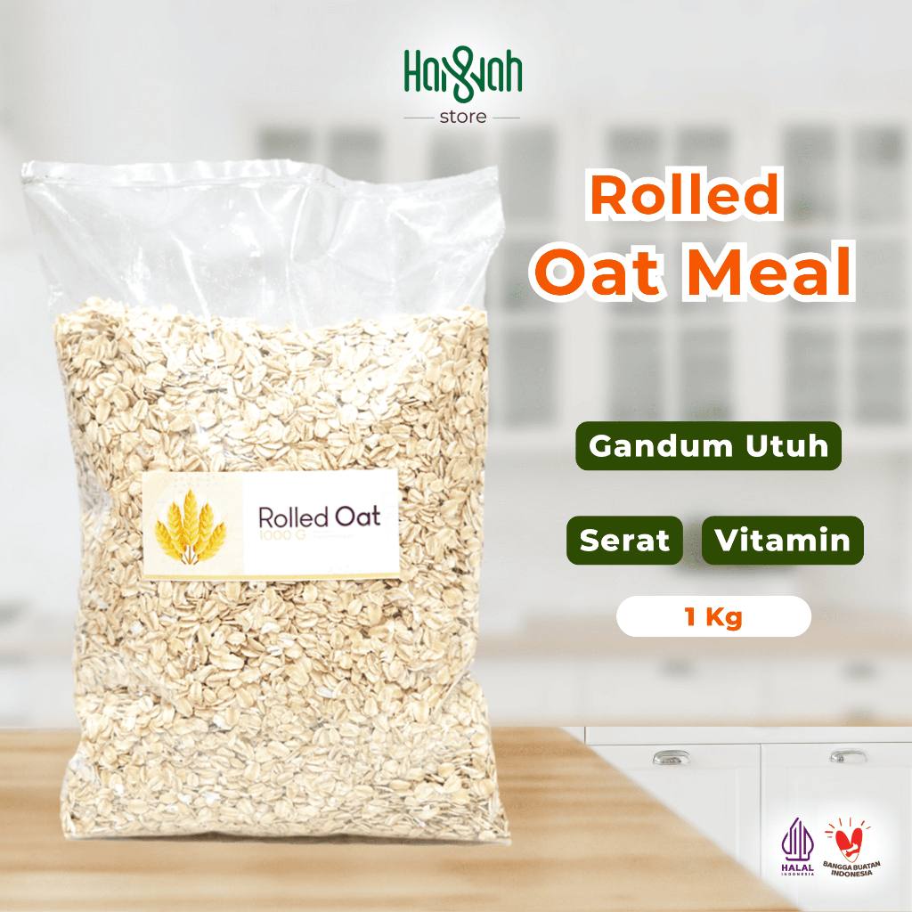 

Rolled Oat 1 Kg Oatmeal Gandum Utuh Tinggi Serat Sehat Original