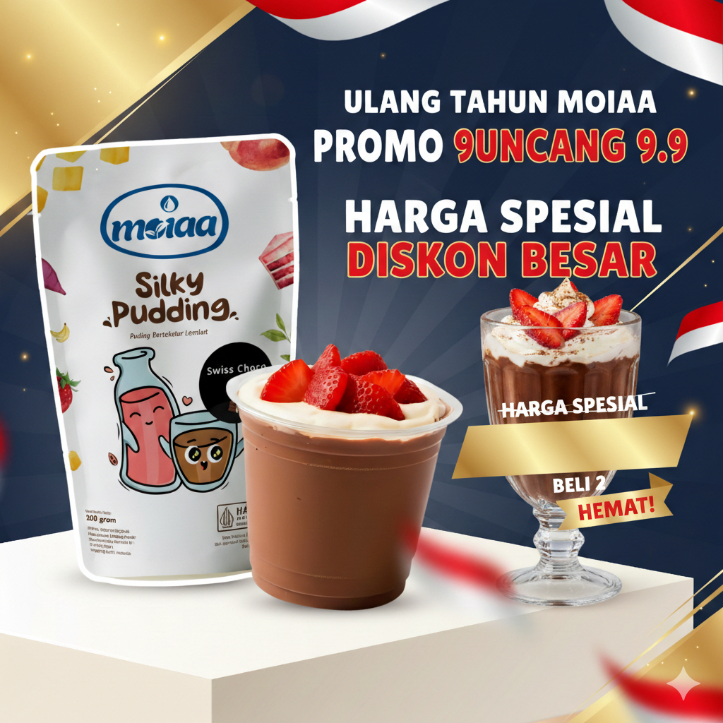 

Bubuk Silky Pudding Powder Premix Instan 200 gram Puyo Dessert - Moiaa