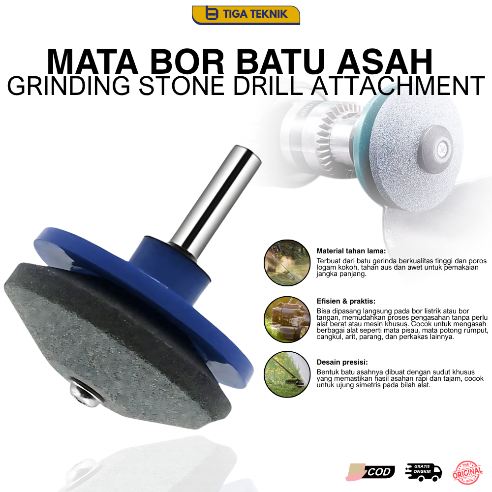 Mata Bor Batu Asah — Asahan Pengasah Pisau/ Akseseoris Mata Bor / Pengasah mata Bor Potong Rumput