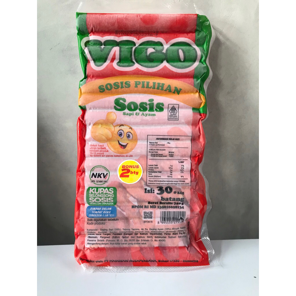 

Sosis Vigo 720 gr Isi 15 pcs