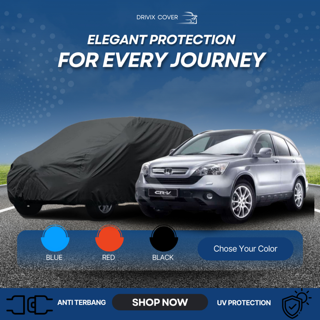 Body Cover Mobil / Sarung Mobil / Mantel Mobil Indoor Outdoor Drivix Satu Warna Untuk Mobil CRV Kodo